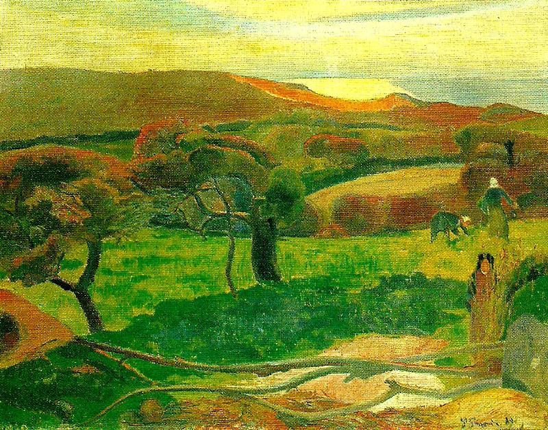 Paul Gauguin landskap fran bretagne oil painting image